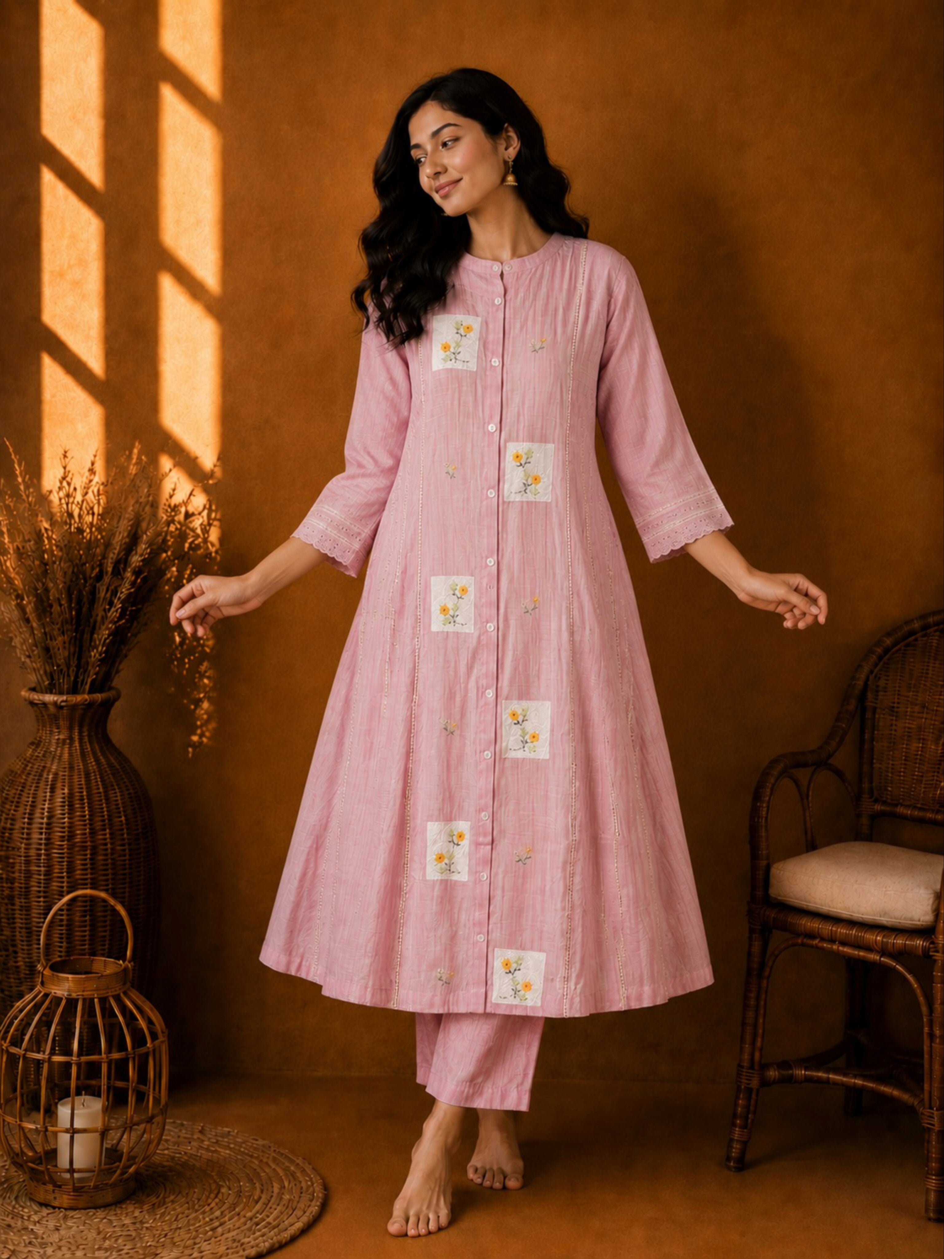 Pink Patchwork Dress
