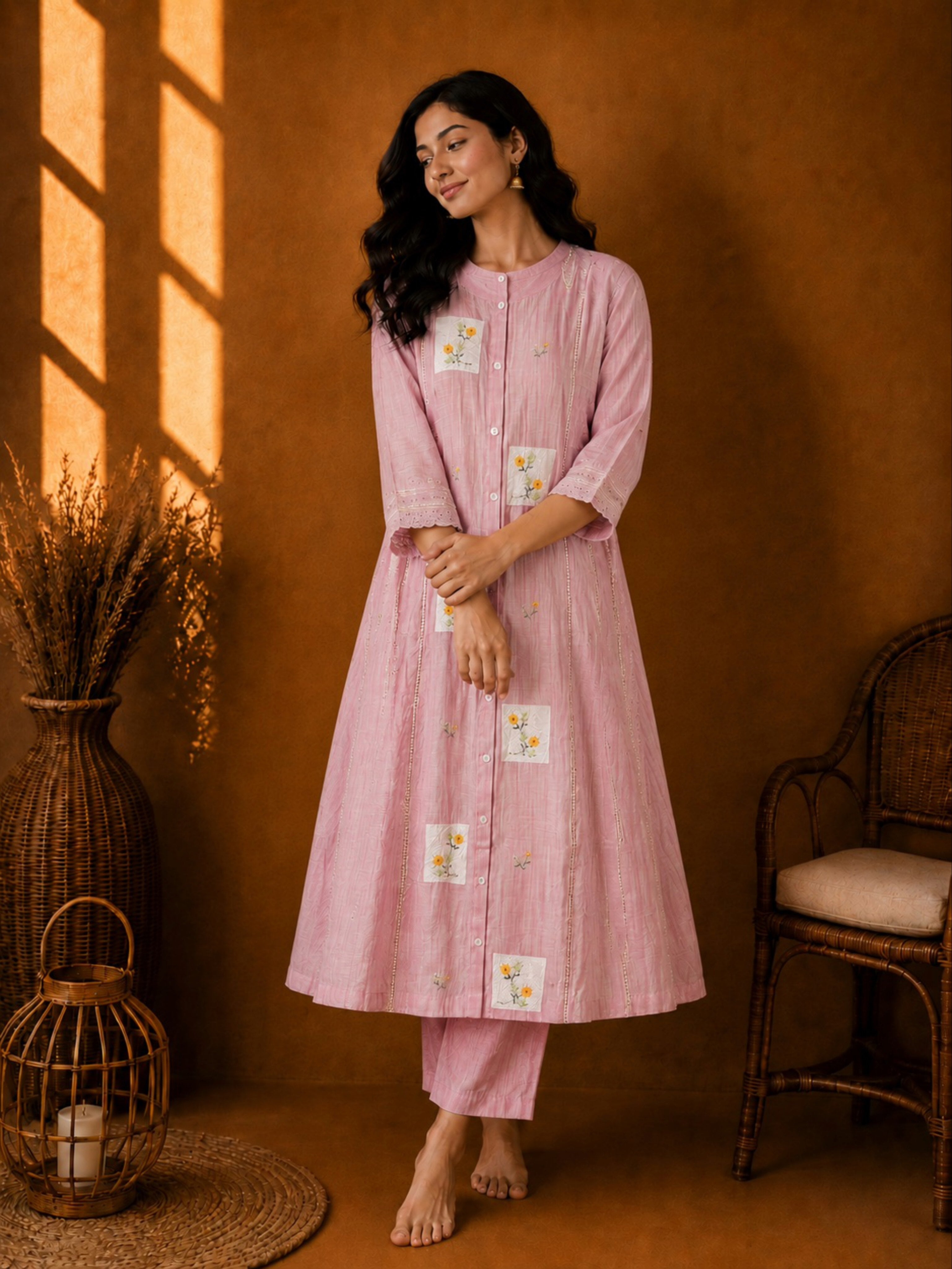 Pink Patchwork Dress